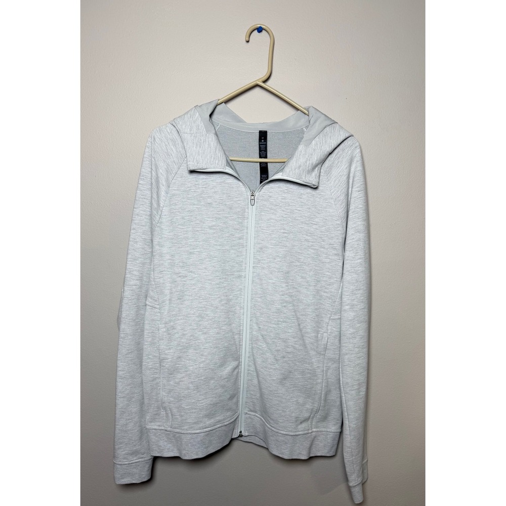 Lululemon City Sweat Full Zip Hoodie Mens Medium Light Grey Heather LM3CCGS